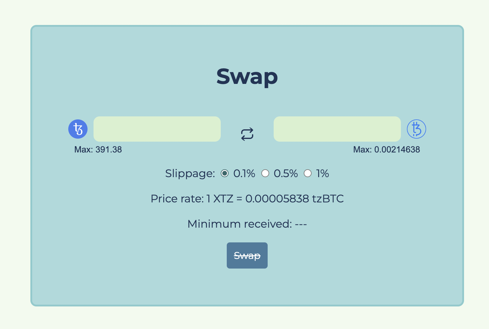 Swap UI